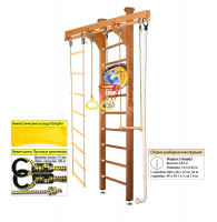 Шведская стенка Kampfer Wooden Ladder Ceiling Basketball Shield (№2 Ореховый Стандарт)