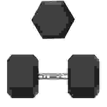 Гантель гексагональная UNIX Fit обрезиненная 40 кг / шт. - 7